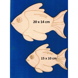 SKLEJKA #3mm Ryba 20x14 , rybka 15x10cm  /  komplet 2szt / GRAWER